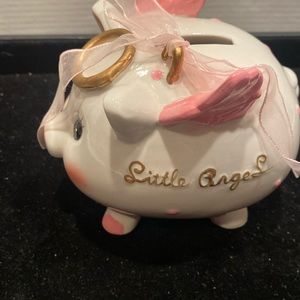 NWT & Vintage “Little Angel” Pig with Halo & Wings Piggybank for Girls